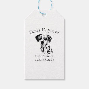 Funny Dalmatian Hund Business Presentetikett