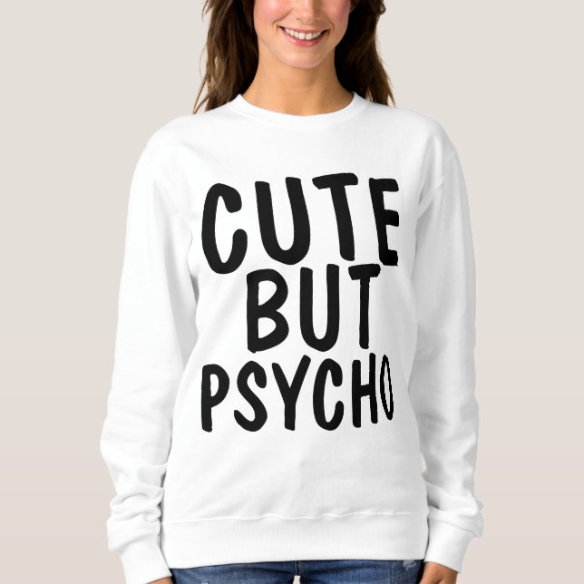 FUNNY Dam Sweatshirts, CUTE MEN PSYCHO T Shirt (Framsida)