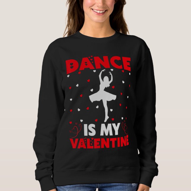 Funny Dance är min Valentine Hearts Kärlek Dance V T Shirt (Framsida)