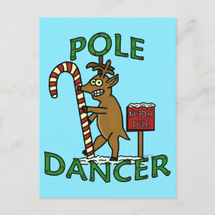 Funny Dancer jul Reindeer Pun Helg Vykort