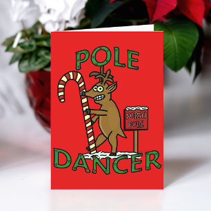 Funny Dancer jul Reindeer Pun Helgkort
