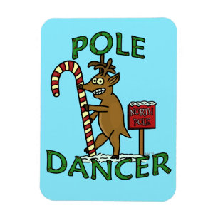 Funny Dancer jul Reindeer Pun Magnet
