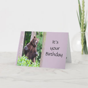 Funny Dancing Bear Birthday Animal Humor Kort