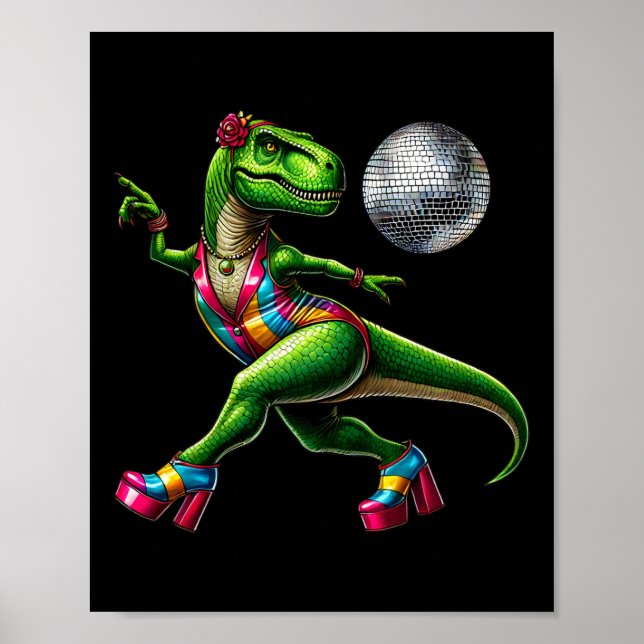 Funny Dancing Dinosaur1  Poster (Framsidan)