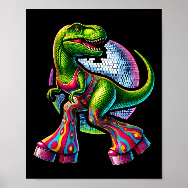 Funny Dancing Dinosaur  Poster (Framsidan)