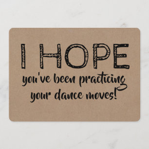 Funny Dancing Groomsman eller Best Man Frieri Inbjudningar