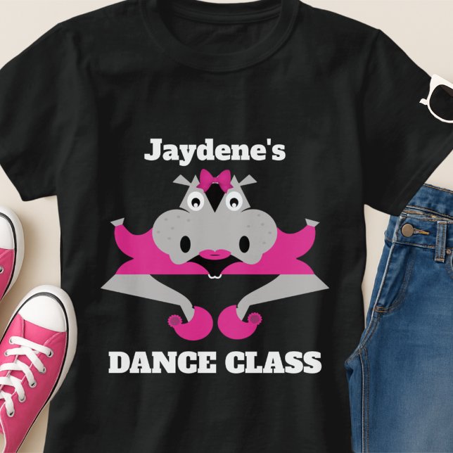 Funny Dancing Hippo T Shirt (If you love silly dance vibes, this hippo’s got the moves. Customize it and show off your class.)
