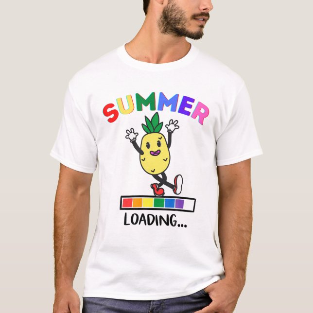 Funny Dancing Pineapple Sommarlastning Pineapples T Shirt (Framsida)
