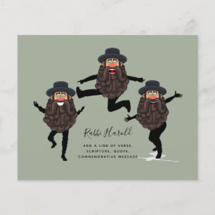 FUNNY Dancing RABBI-Personlig med text Flygblad