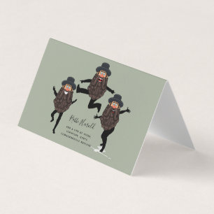 FUNNY Dancing RABBI-Personlig med text Visitkort