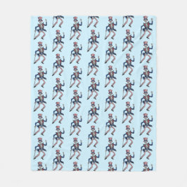 Funny Dancing Skeleton Fleecefilt