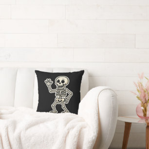 Funny Dancing Skeleton Sticker - Cute Halloween Kudde
