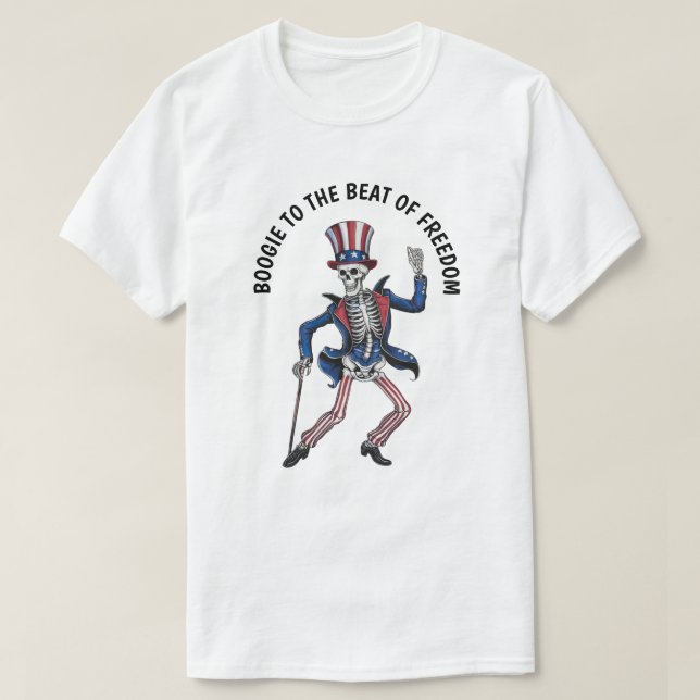 Funny Dancing Skeleton T Shirt (Design framsida)