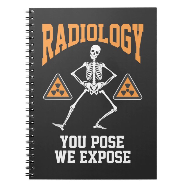 Funny Dancing Skeleton Xray Radiology Humor Anteckningsbok (Framsidan)