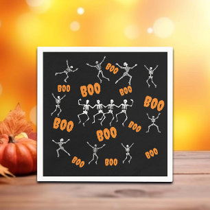 Funny Dancing Skeletons Halloween Pappersservett