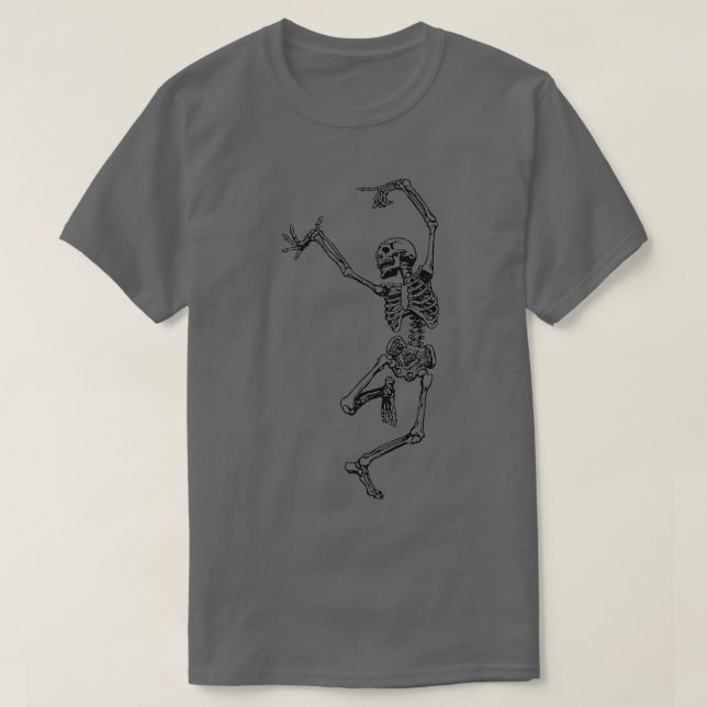 FUNNY DANCING SKULL Dödsfall DÖDSFRISTEN säljer bä T Shirt (Design framsida)