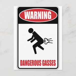 Funny Dangerous Gasses Vykort