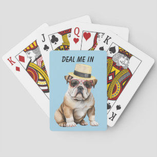 Funny Dapper Bulldog Deal In Casinokort