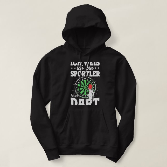 Funny Dart säger åt Darts Meister Hoodie (Design framsida)