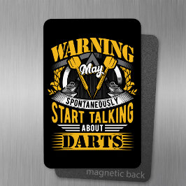 Funny Dart Warning - Dart Fläkt Magnet