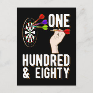 Funny Darts 180 Dart Player Vykort