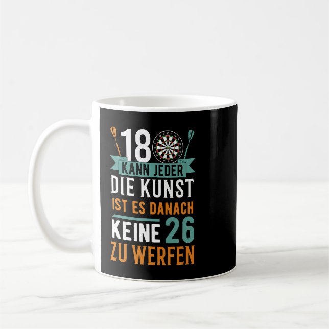 Funny Darts 180 Say Dart Player Kaffemugg (Vänster)