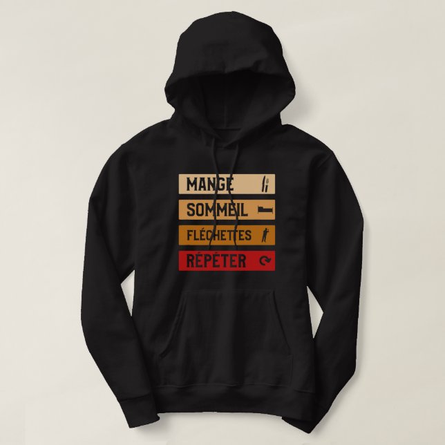 Funny Darts Gift Idea för Darts Player Hoodie (Design framsida)