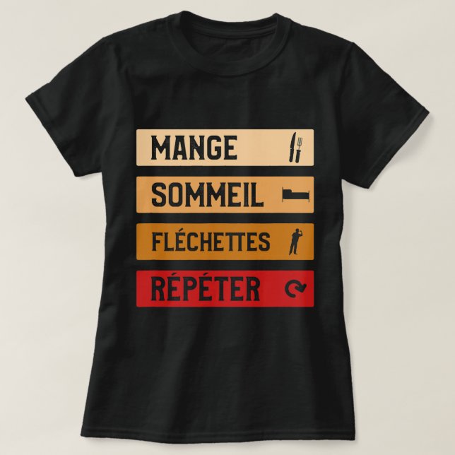 Funny Darts Gift Idea för Darts Player T Shirt (Design framsida)