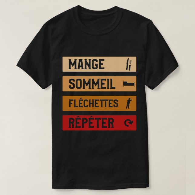 Funny Darts Gift Idea för Darts Player T Shirt (Design framsida)