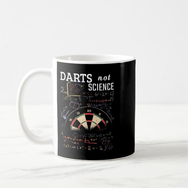 Funny Darts not Science Math Vintage Dartboard Kaffemugg (Vänster)