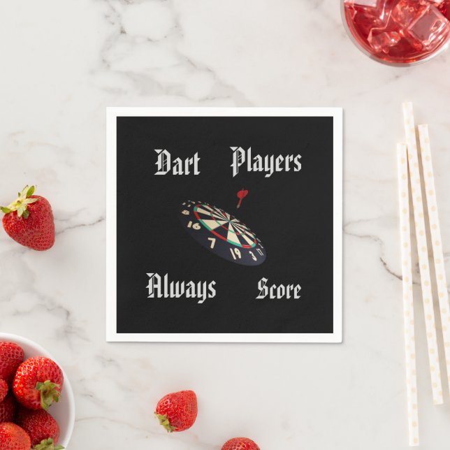 Funny Darts Players Scoring Pappersservett (Insitu)