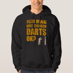 Funny Darts Sayed Dart Player med Dartboard Hoodie