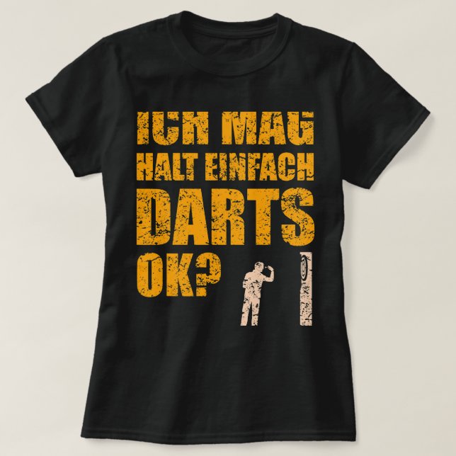 Funny Darts Sayed Dart Player med Dartboard T Shirt (Design framsida)