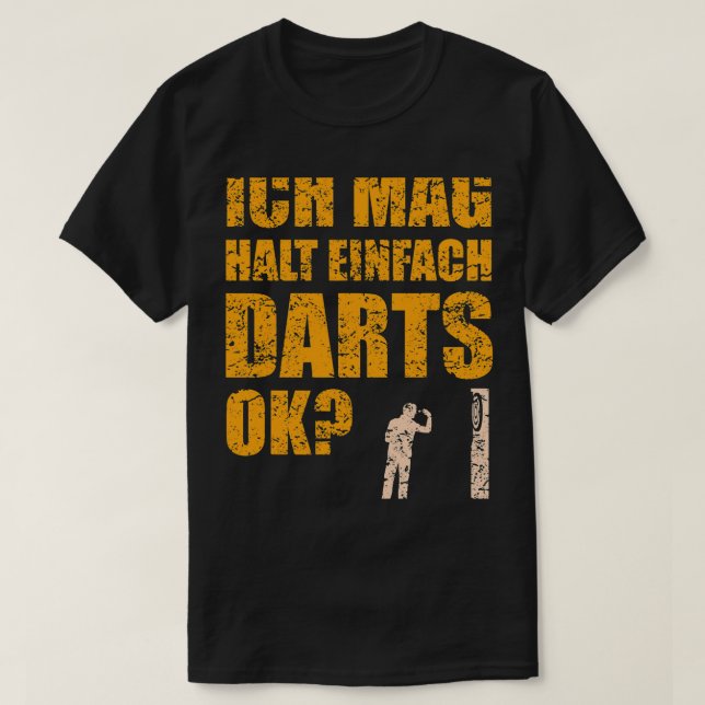 Funny Darts Sayed Dart Player med Dartboard T Shirt (Design framsida)