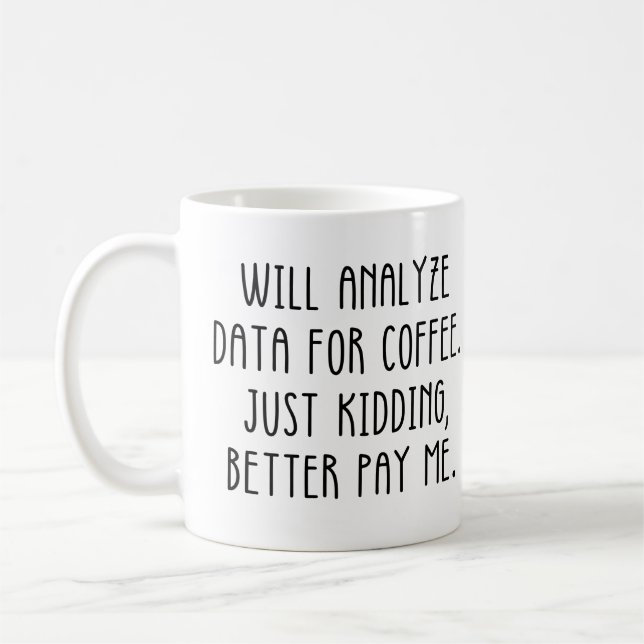 Funny Data Analyst-arbetsförmedling Kaffemugg (Vänster)