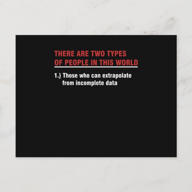 Funny Data Analyst Data Analysis Statistician Data Vykort (Framsida)