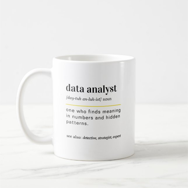 Funny Data Analyst Gift Coffee Mug Kaffemugg (Vänster)