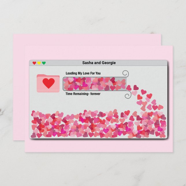 Funny datorfönsterförlopp Pub Kärlek-inläsning Julkort (Fram/baksida)