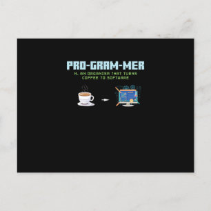 Funny datorprogrammerare helg vykort