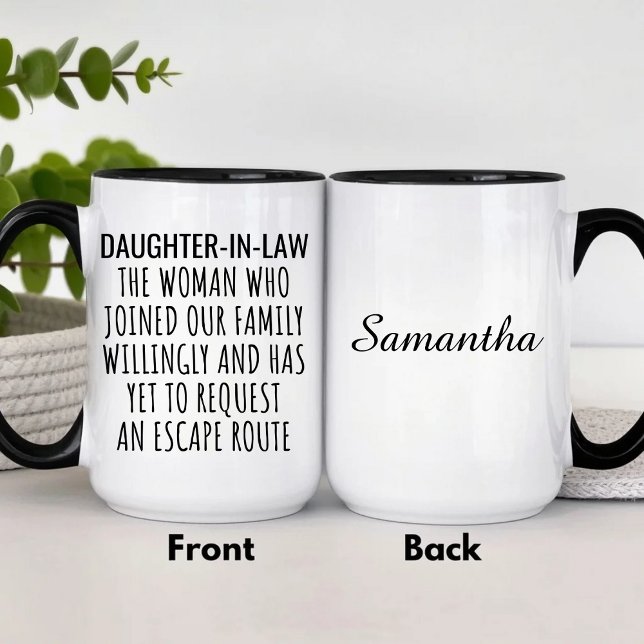 Funny Daughter In Law Quote Personalized Mugg (Skapare uppladdad)