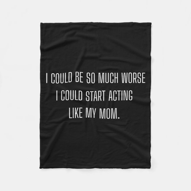 Funny Daughter Mom Mother  Fleecefilt (Framsidan)