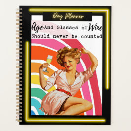 Funny Day Planner/Journal For Women Sassy-Wine