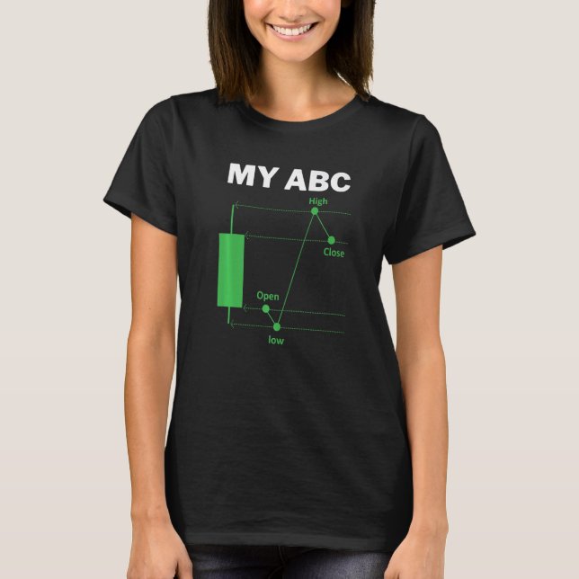 Funny Day Trading Quote My ABC Stockbroker Market  T Shirt (Framsida)