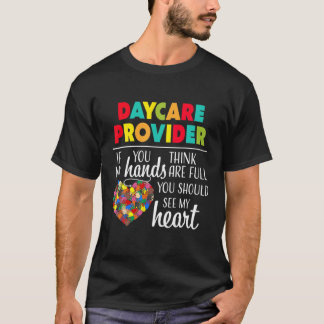 Funny Daycare Provider Childcare Cute Heart Teache T Shirt