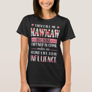 Funny De kallar mig Mawmaw Blommigt Mawmaw Mor T Shirt