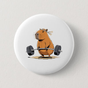 Funny Deadlift Capybara Cute Fitness Capy Gym Kärl Knapp