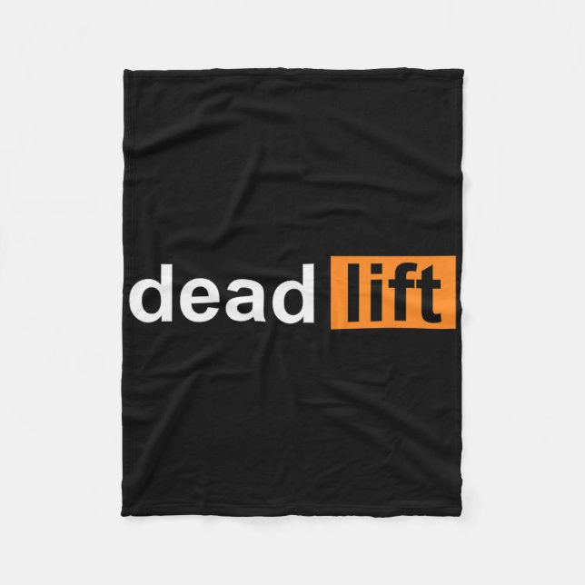 Funny Deadlift Powerlifting Bodybuilding Gym Sport Fleecefilt (Framsidan)