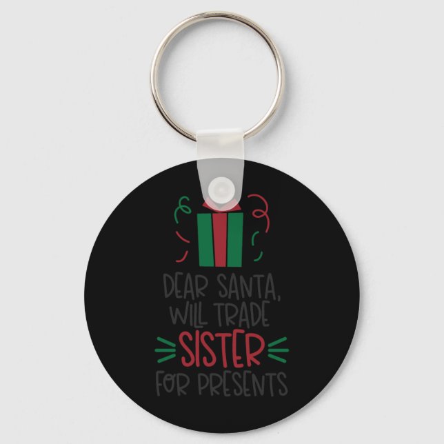 Funny Dear Santa Boys Christmas T Shirt  Nyckelring (Framsida)