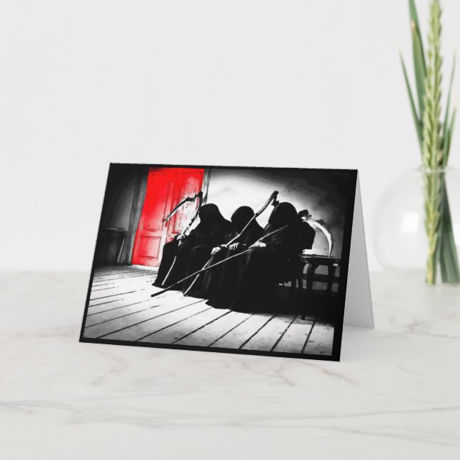 Funny Death Grattis på födelsedagen Kort (Framsida)