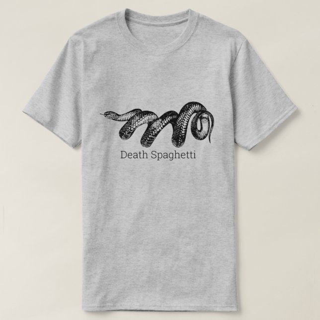 Funny DEATH SPAGHETTI Snake T Shirt (Design framsida)